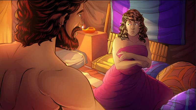 После свадебного пира твоя сестра Лия пойдёт сегодня ночью к Иакову и будет его женой