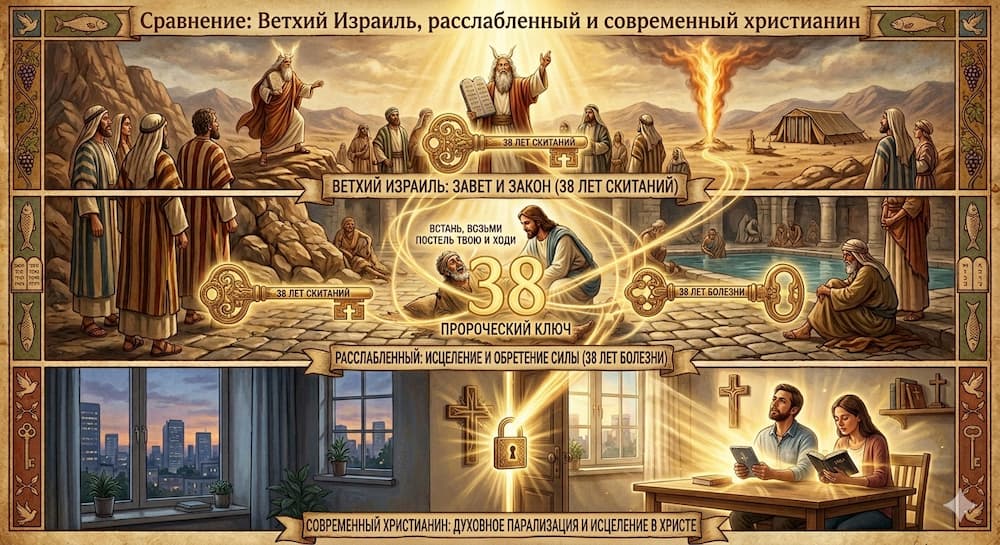 Исцеление расслабленного в Вифезде - 38 лет болезни как пророческий ключ 2 38 лет: не случайная цифра, а пророческий ключ